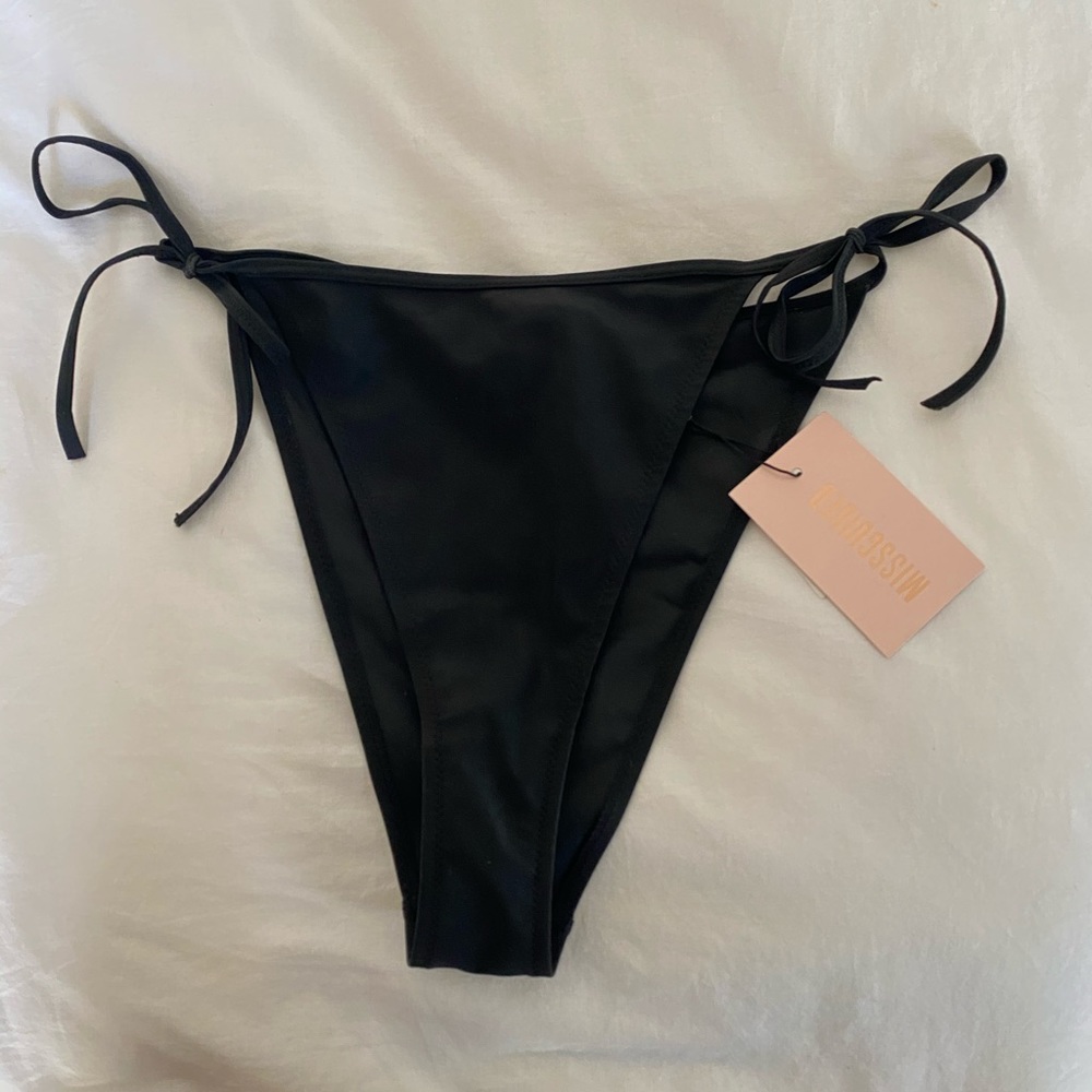 black string bikini bottoms